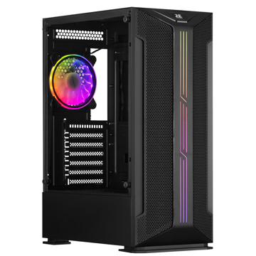 2E GH1 HUNTER, Mid-Tower, ARGB, Gaming PC Case, Black