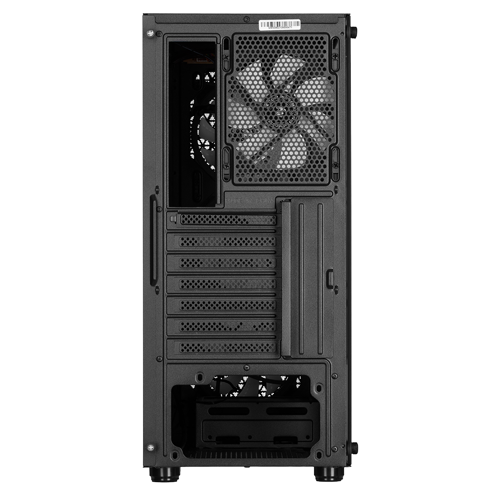 ქეისი 2E G338 HEXAGON, Mid-Tower, ARGB, Gaming PC Case, Black