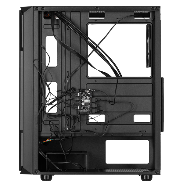 ქეისი 2E G338 HEXAGON, Mid-Tower, ARGB, Gaming PC Case, Black