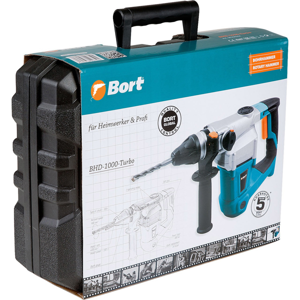 პერფორატორი Bort BHD-1000-TURBO, 800W, 4800b/m, Hammer Drill