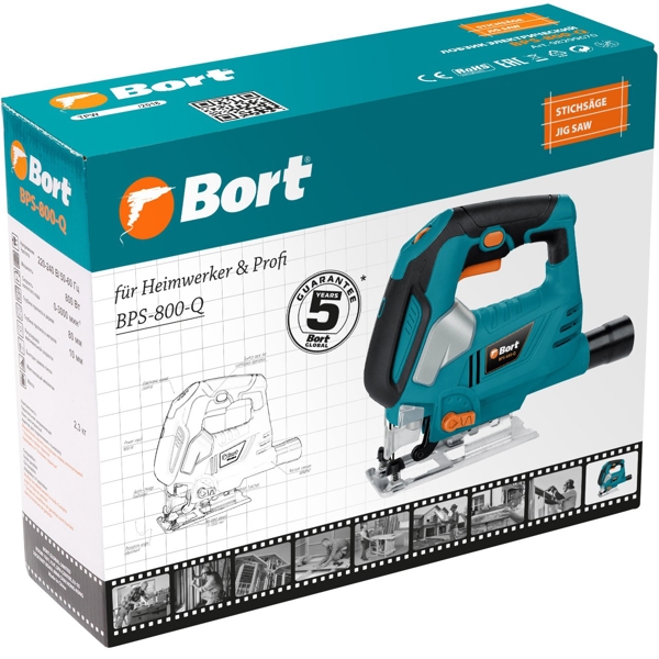 ბეწვა ხერხი Bort BPS-800-Q, 800W, Electric Jigsaw