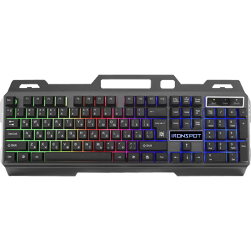 კლავიატურა DEFENDER IronSpot GK-320L Wired gaming keyboard, RU, rainbow backlight (45320) 4714033453