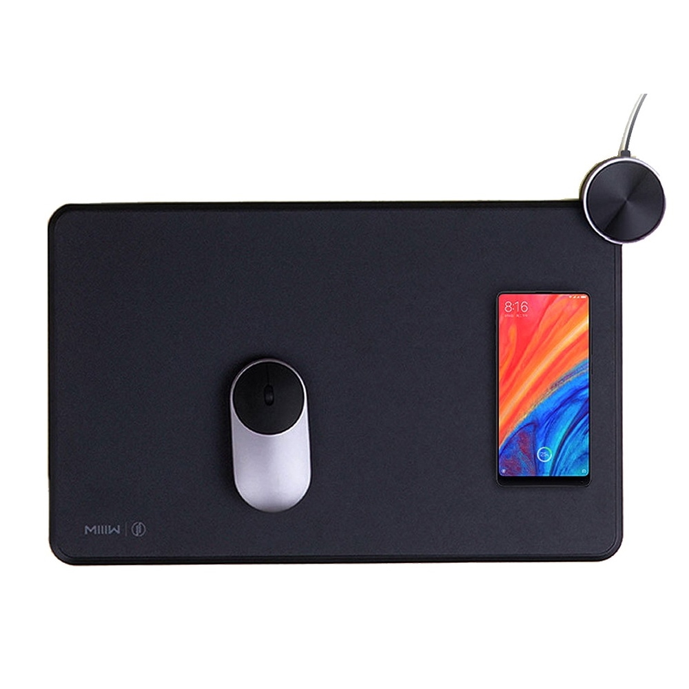 მაუსის პადი Xiaomi MIIIW G04 Smart Mouse Pad Qi Standard Support 2S, Wireless Charging, RGB, Black