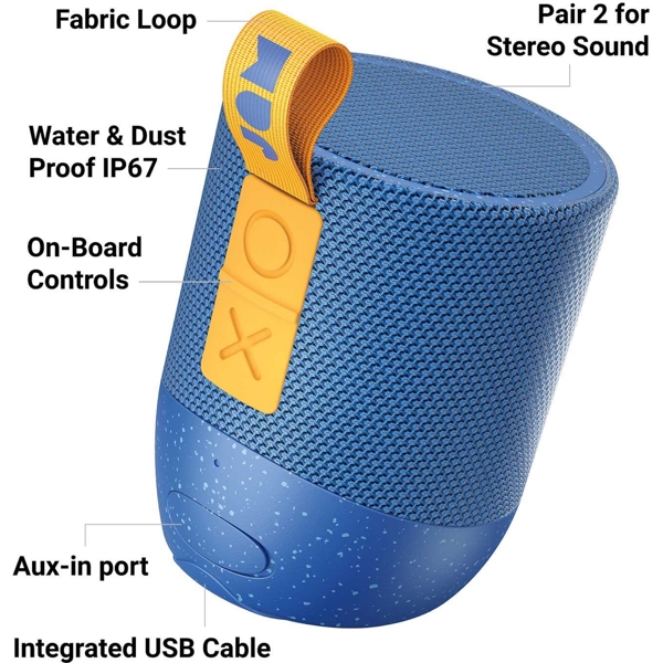 JAM HX-P404BL Double Chill, Bluetooth, IP67, 3.5mm, AUX, Speaker, Blue