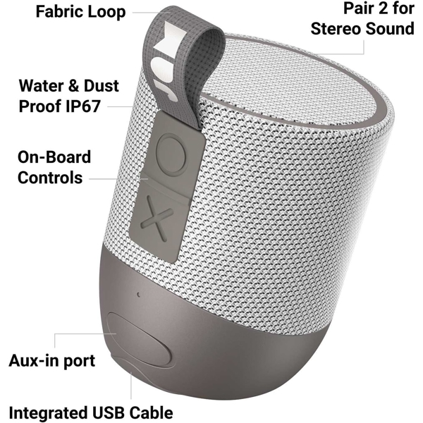 JAM HX-P404GY Double Chill, Bluetooth, IP67, 3.5mm, AUX, Speaker, Grey