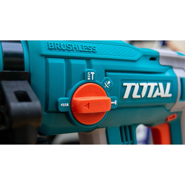 პერფორატორი Total TRHLI2201, 1350 Rpm, 1.5J, Brushless Rotary Hammer, Blue