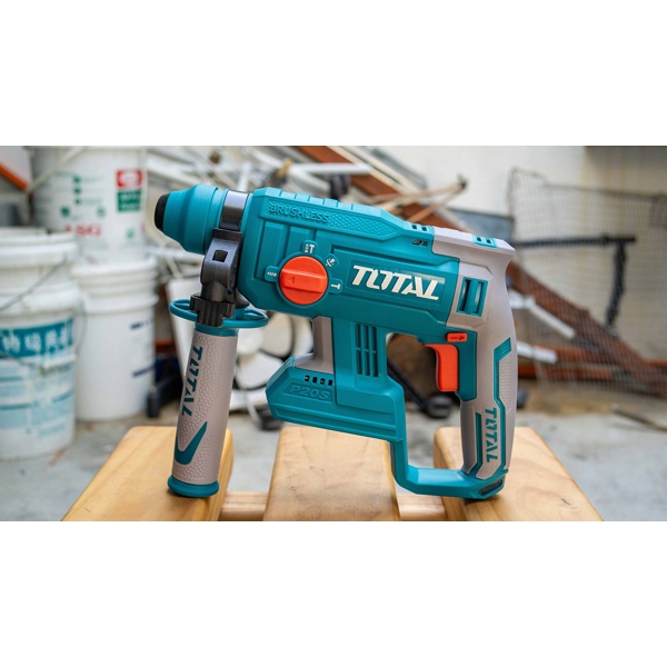 პერფორატორი Total TRHLI2201, 1350 Rpm, 1.5J, Brushless Rotary Hammer, Blue