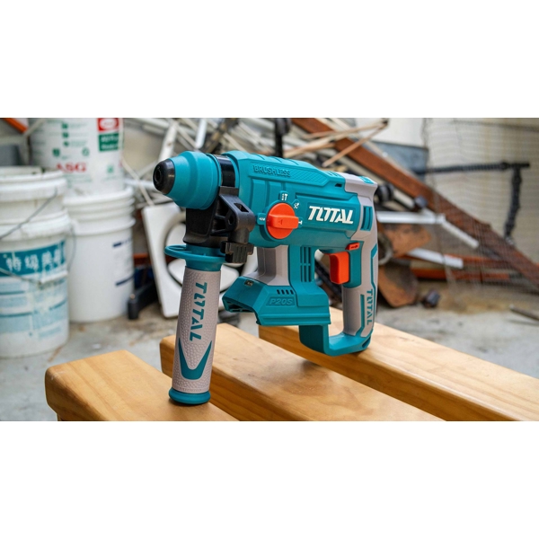 პერფორატორი Total TRHLI2201, 1350 Rpm, 1.5J, Brushless Rotary Hammer, Blue