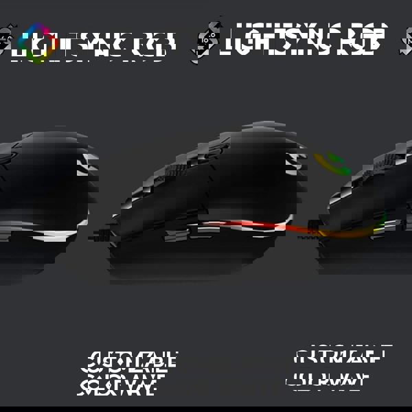 მაუსი Logitech 910-005796 G203 Lightsynce Gaming Mouse, USB, Black 