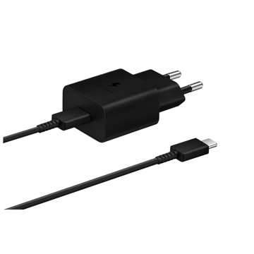 მობილურის დამტენი Samsung EP-T1510XBEGRU USB Type-C Charger + Cable 15W  Black