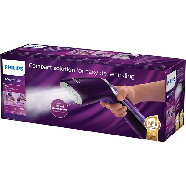 ორთქლის უთო Philips GC363/30, 1300W, 70ml, Handheld Garment Steamer, Purple