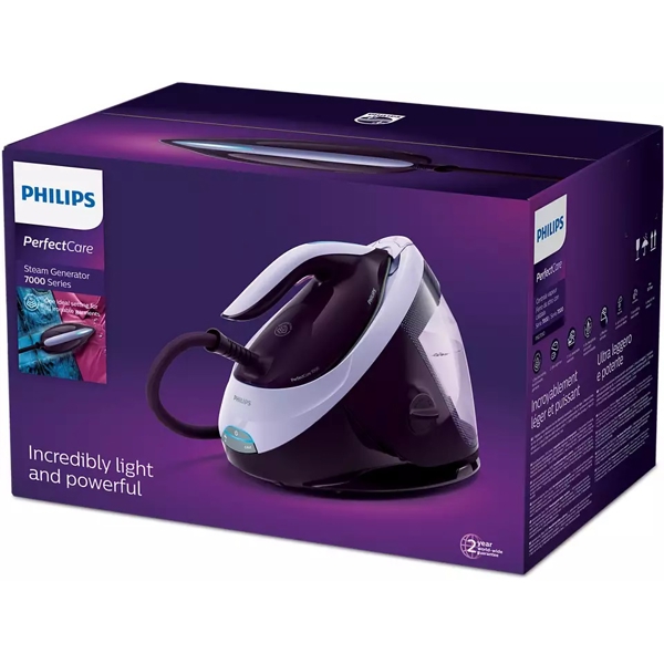 ორთქლის უთო Philips PSG7050/30, 2100W, 1.8L, Steam Generator, Purple