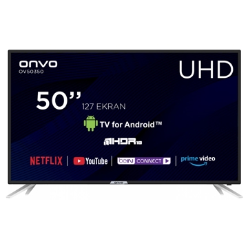 ტელევიზორი Onvo OV50350 50" ULTRA HD Android Smart LED TV, HDR10, Black