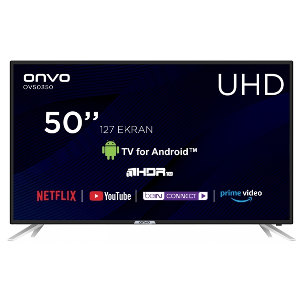 ტელევიზორი Onvo OV50350 50" ULTRA HD Android Smart LED TV, HDR10, Black