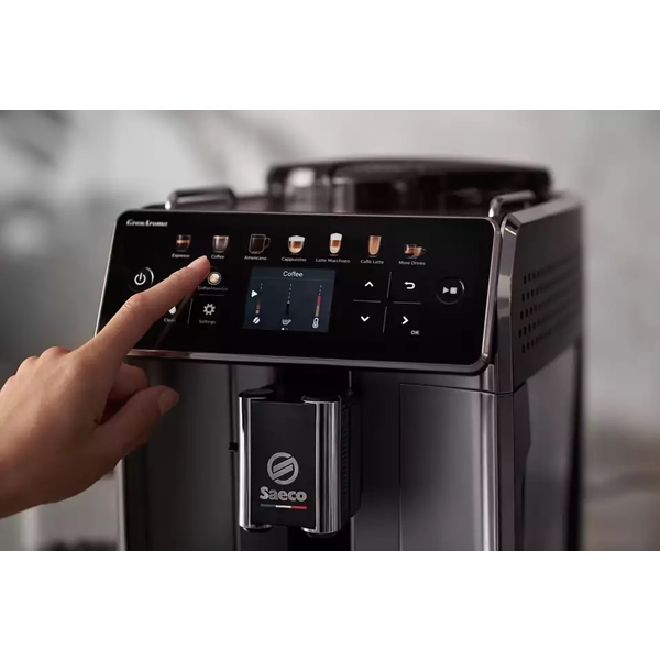 ყავის აპარატი Philips SM6585/00 Saeco Gran Aroma, 1.8L, Fully Automatic Espresso Machine, Black