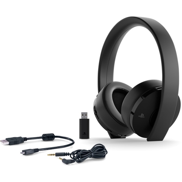 ყურსასმენი Sony PS719960201 PS4 Gold Fortnit, Wireless+3.5mm jack, Headset, Black