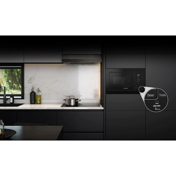 მიკროტალღური ღუმელი Samsung MS23A7013AB/BW, 23L, 800W, Built-in Microwave Oven, Black