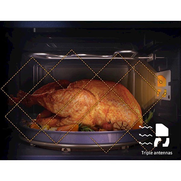 მიკროტალღური ღუმელი Samsung MS23A7013AL/BW, 23L, 800W, Built-in Microwave Oven