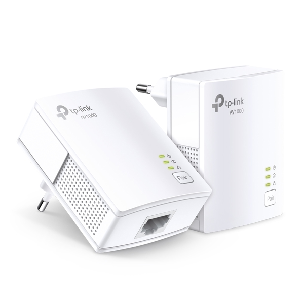 ინტერნეტის გადამცემი TP-Link TL-PA7017 KIT,  AV1000 Gigabit Powerline Starter Kit, White