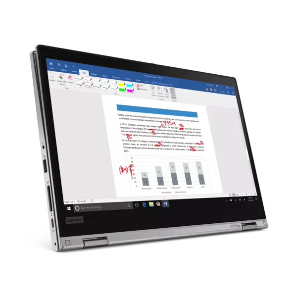 ნოუთბუქი Lenovo 20VK0014RK Thinkpad L13 Yoga G2, 13.3", I5-1135G7, 8GB, 256GB SSD, Integrated, Silver