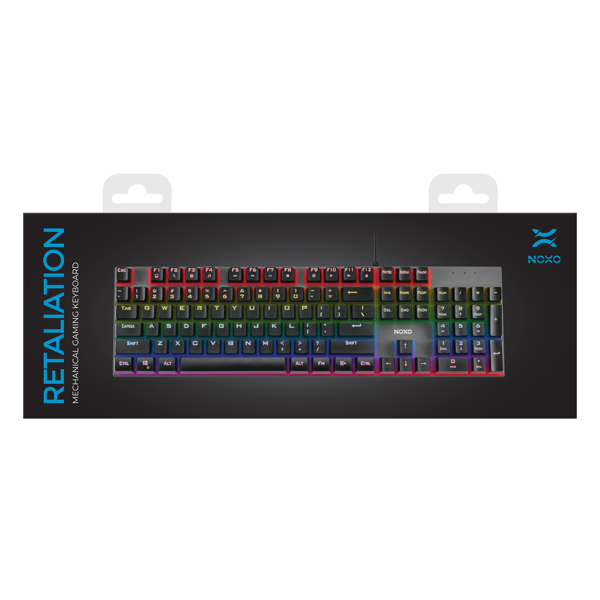 კლავიატურა Noxo Retaliation, Wired, USB, Gaming Keyboard, Black