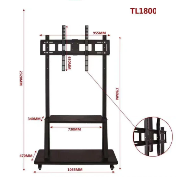 ტელევიზორის საკიდი Allscreen Universal LCD LED TV Bracket TL1800 MOBILE BRACKET WITH ROLLERTV SIZE:40"-90"ინჩი