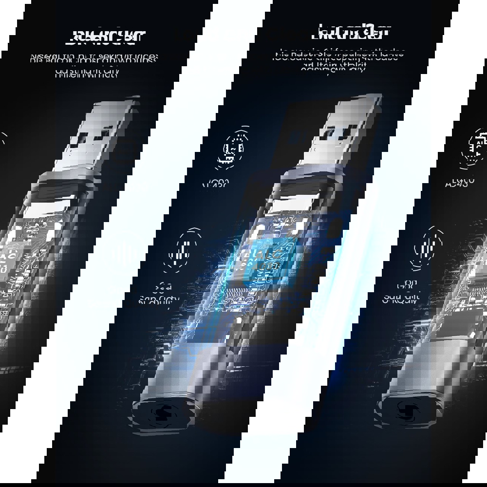 USB ხმის ბარათი UGREEN CM383 (80864) 2-in-1 USB External Sound Card, Gray