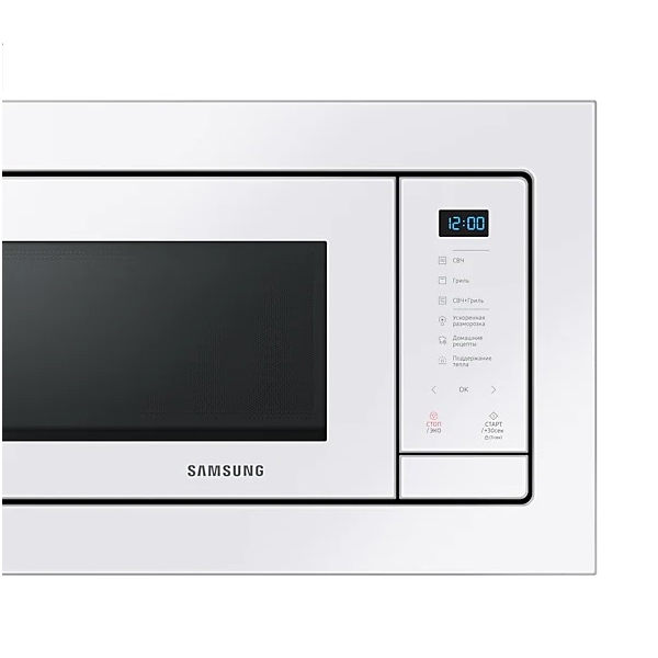 მიკროტალღური ღუმელი Samsung MG23A7118AW/BW, 23L, 800W, Built-in Microwave Oven With Grill