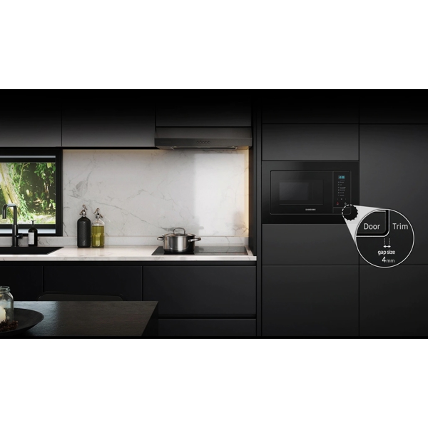 მიკროტალღური ღუმელი Samsung MG23A7118AW/BW, 23L, 800W, Built-in Microwave Oven With Grill