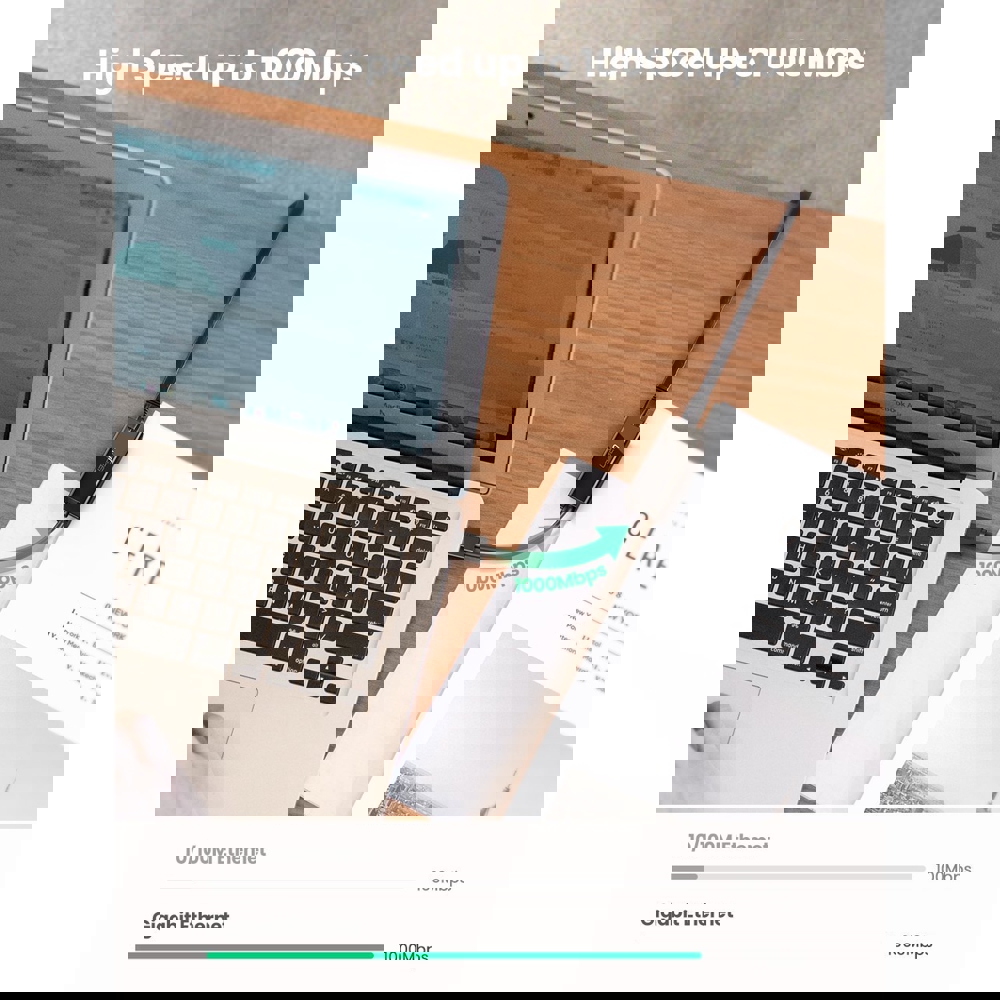 UGREEN CR111 (20256) USB 3.0 to RJ45 Gigabit Ethernet Adapter, Black