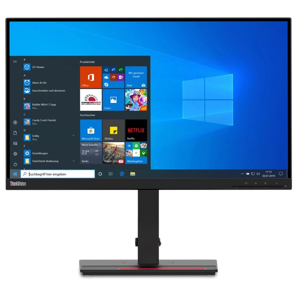 მონიტორი Lenovo 61F0GAT1EU ThinkVision T24h-20 23.8" WQHD, IPS, HDMI, DP, USB-C, 4 x USB-A, Black