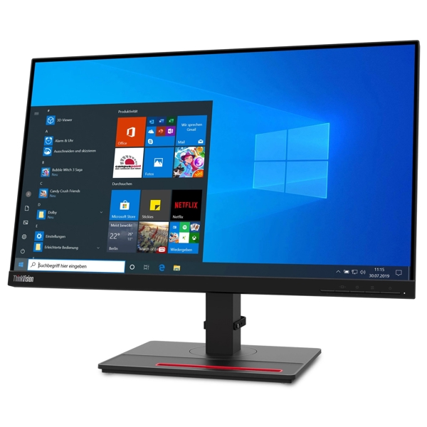 მონიტორი Lenovo 61F0GAT1EU ThinkVision T24h-20 23.8" WQHD, IPS, HDMI, DP, USB-C, 4 x USB-A, Black