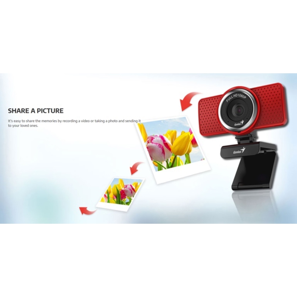 ვებკამერა Genius ECam 8000, 1080p HD, USB, Video Camera, Black