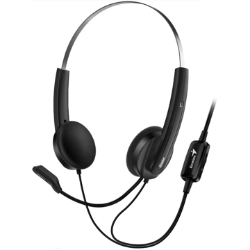 Genius HS-220U, Wired, USB, Headphone, Black