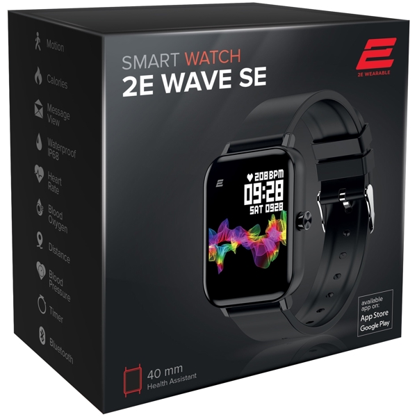 სმარტ საათი 2E 2E-CWW10BK Smart Watch Wave SE 40 mm, Black