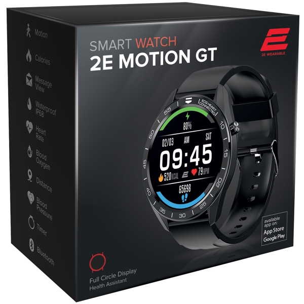 სმარტ საათი 2E 2E-CWW20BKSL Smart Watch Motion GT 46 mm, Black