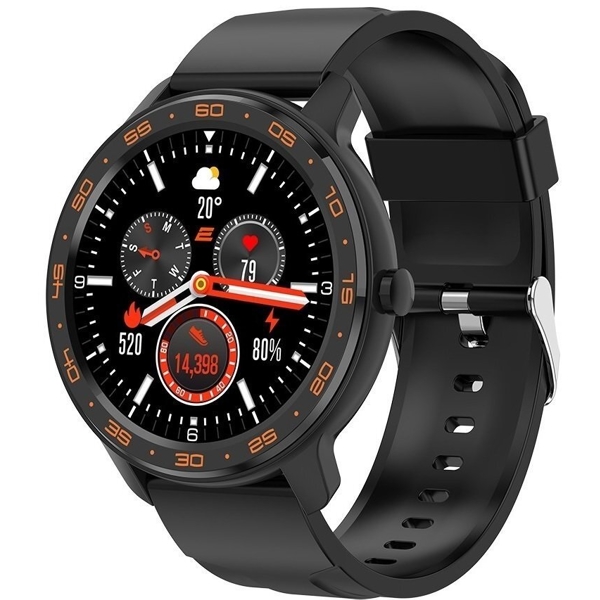 სმარტ საათი 2E 2E-CWW30BKOR Smart Watch Alpha X 46 mm, Black/Orange