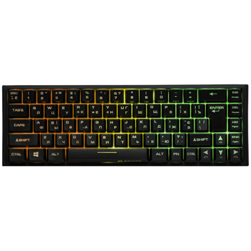 კლავიატურა 2E 2E-KG360UBK Gaming KG360 Wireless Keyboard, RGB, Black