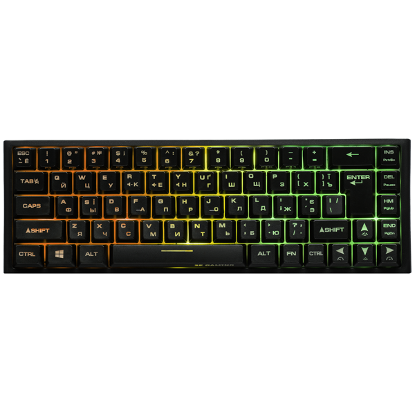 კლავიატურა 2E 2E-KG360UBK Gaming KG360 Wireless Keyboard, RGB, Black