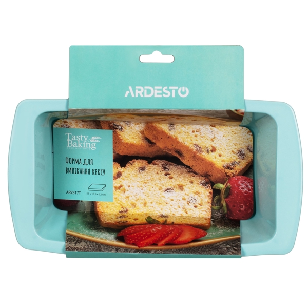 საცხობი ფორმა Ardesto AR2317T  Loaf Pan Tasty Baking, Silicone, Blue