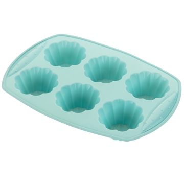 საცხობი ფორმა Ardesto AR2318T 6 Cup Muffin pan Tasty Baking, Silicone, Blue