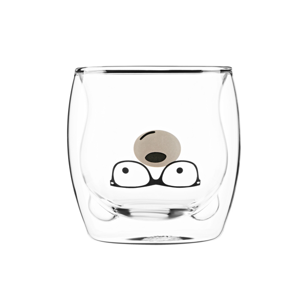 Ardesto AR2625GAS 250ml, 2 pcs Double Wall Borosilicate Glass Mug Set Animals