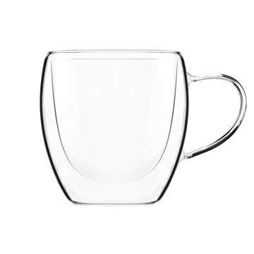 Ardesto AR2625DWP 250ml, 2 pcs Double Wall Borosilicate Glass Mug Set With Handles