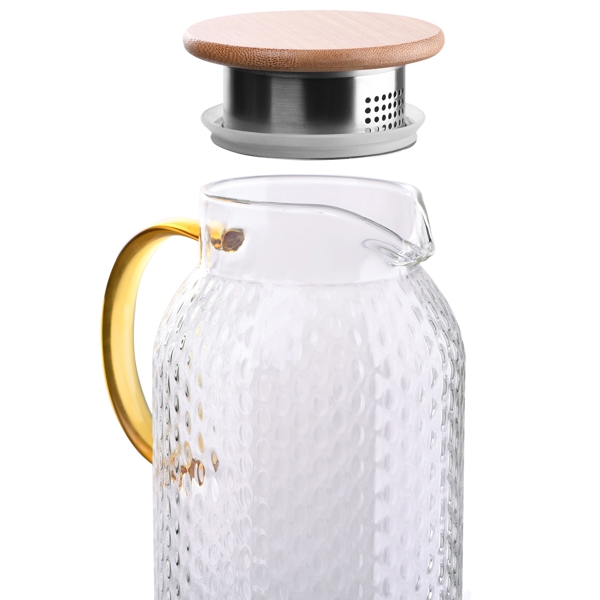 დოქი Ardesto AR2615PG 1500ml, Pitcher Dew With Bamboo Lid