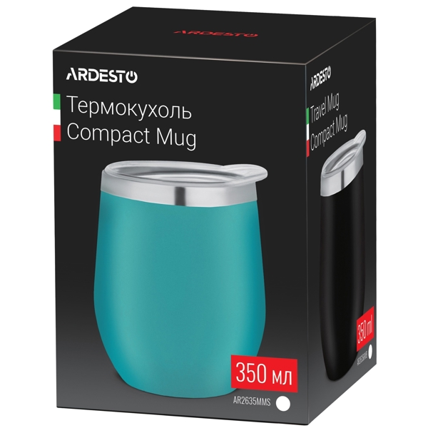 თერმო ჭიქა Ardesto AR2635MMS 350ml Travel mug Compact mug Blue