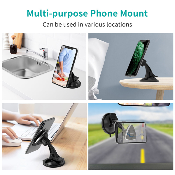 მობილურის დამჭერი Choetech H010, Magnetic Car Phone Mount, Black