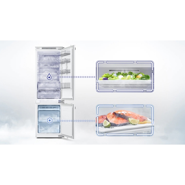 ჩასაშენებელი მაცივარი Samsung BRB306054WW/WT, A+, 294L, 35DB, Built-in Refrigerator, White