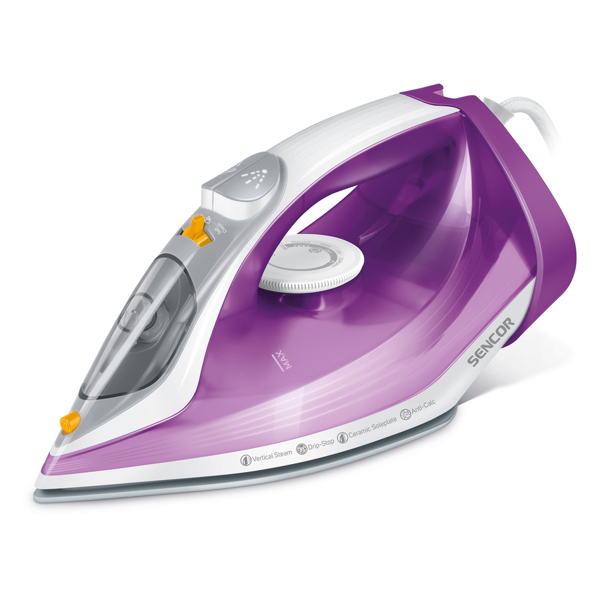 Sencor SSI 5800VT, 2400W, 260ML, Steam Iron, White/Purple