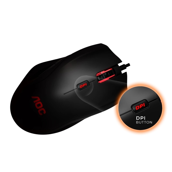 მაუსი AOC GM200DREE, Wired, USB, Gaming Mouse, Black