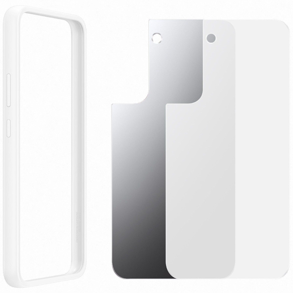 მობილურის ქეისი Samsung Galaxy S22 Plus Frame Cover Transparent White